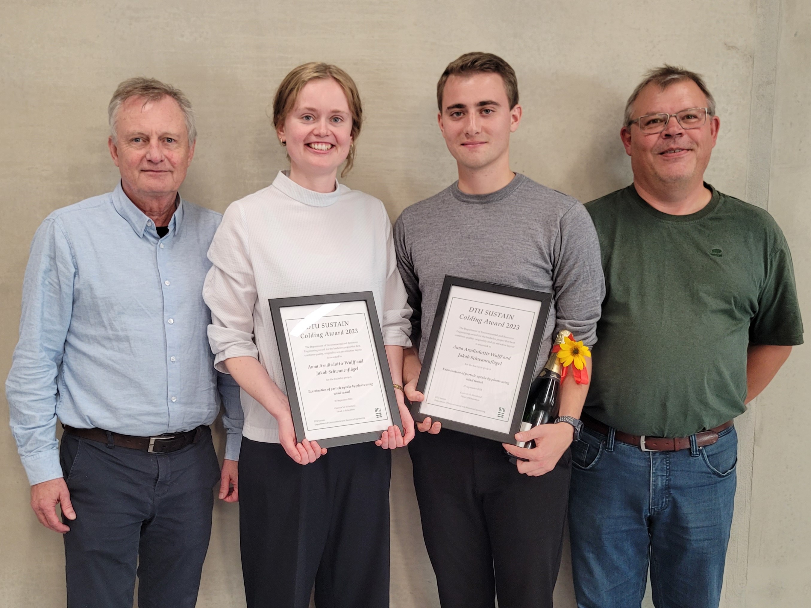 Group pictures of the students who won the BSc Colding Award ©DTU Sustain Group pictures of the students who won the BSc Colding Award
