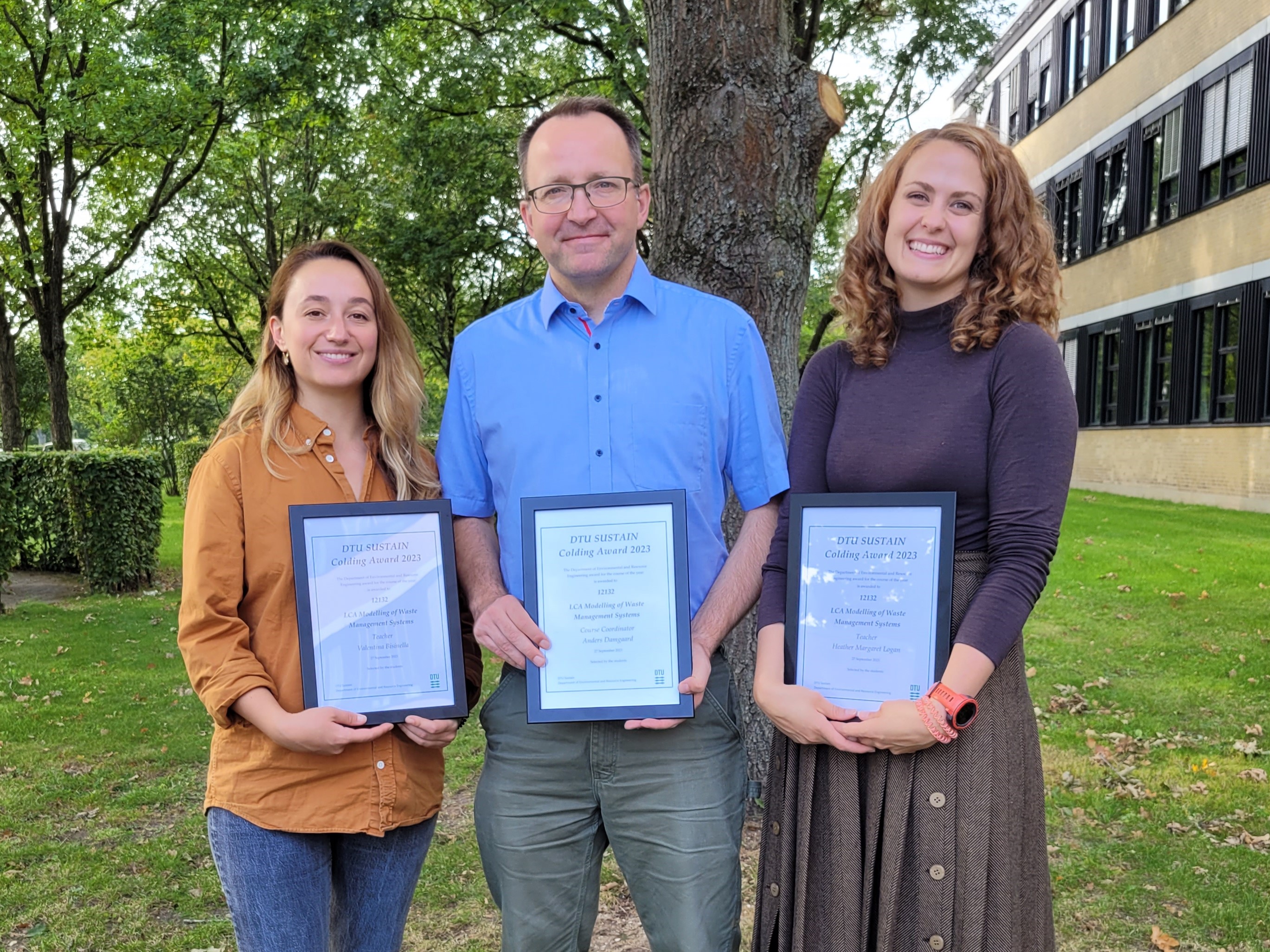 Group pictures of the teachers who won the Course of the Year for Colding Award 2023 ©DTU Sustain Group pictures of the teachers who won the Course of the Year for Colding Award 2023