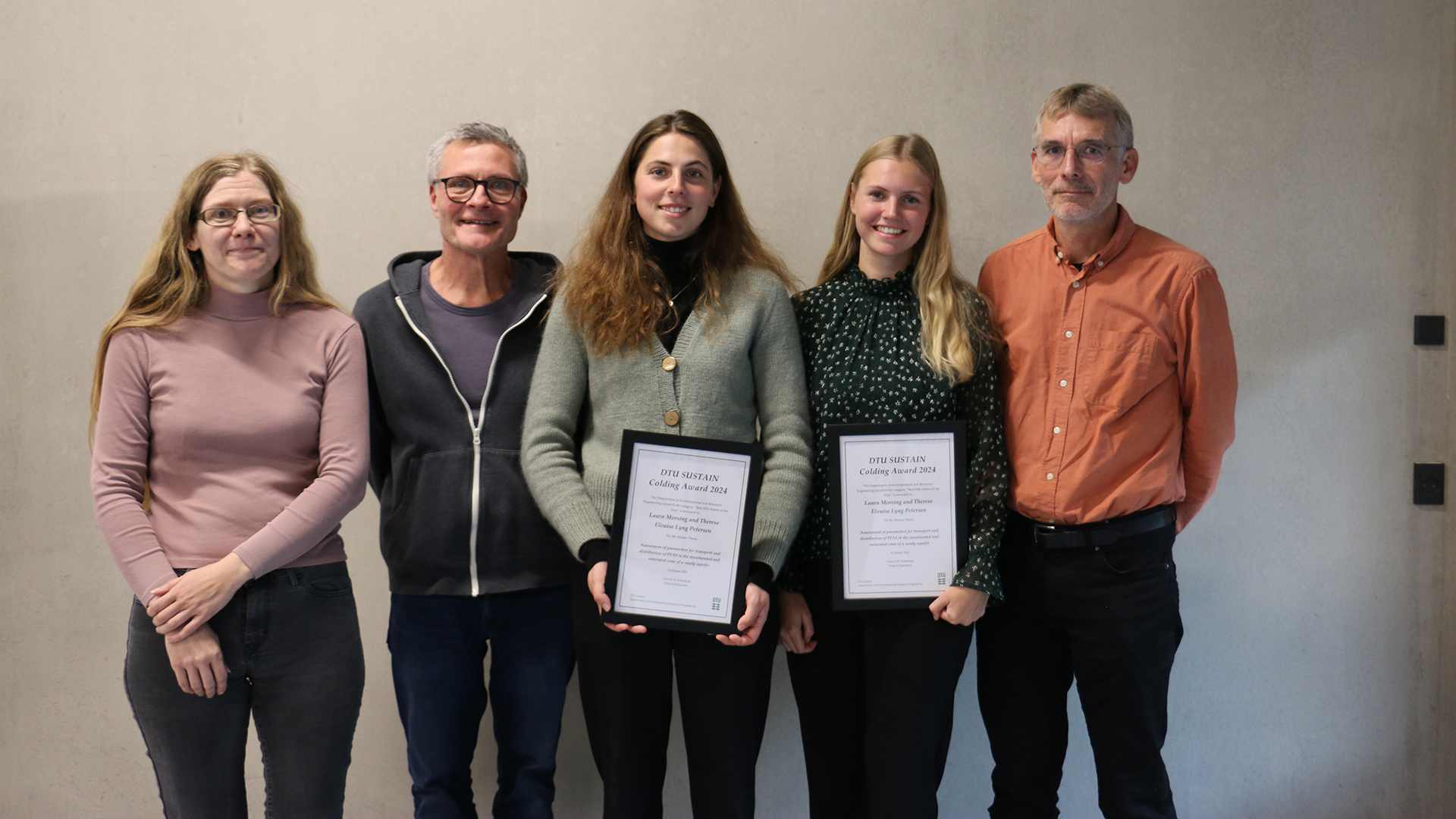 Master thesis of the year winners with their supervisors